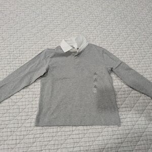 GAP Gray and White Kids Button Down Shirt
